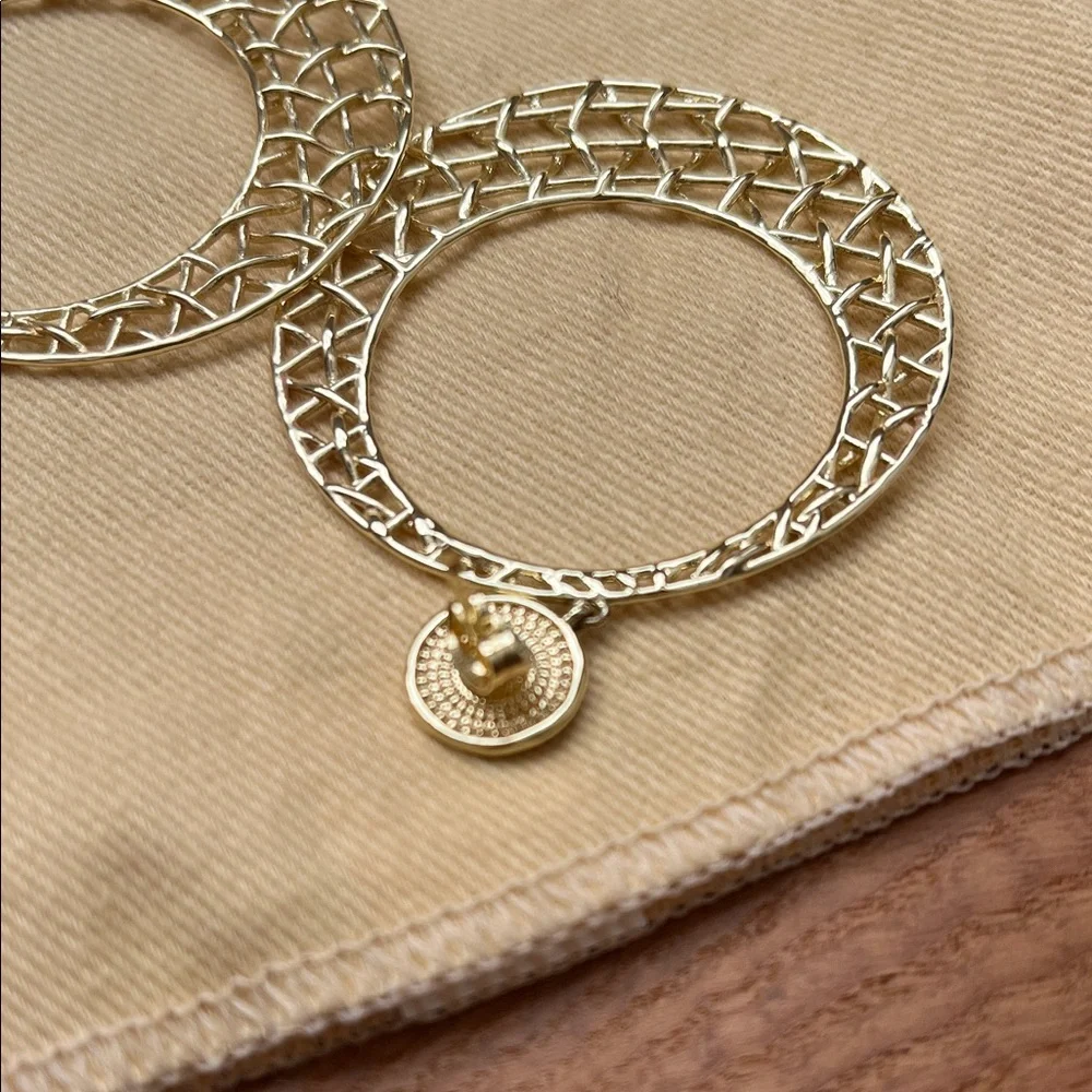 Authentic Gorjana Gold Hoop Bohemian Style Earrings! - Picture 6 of 11